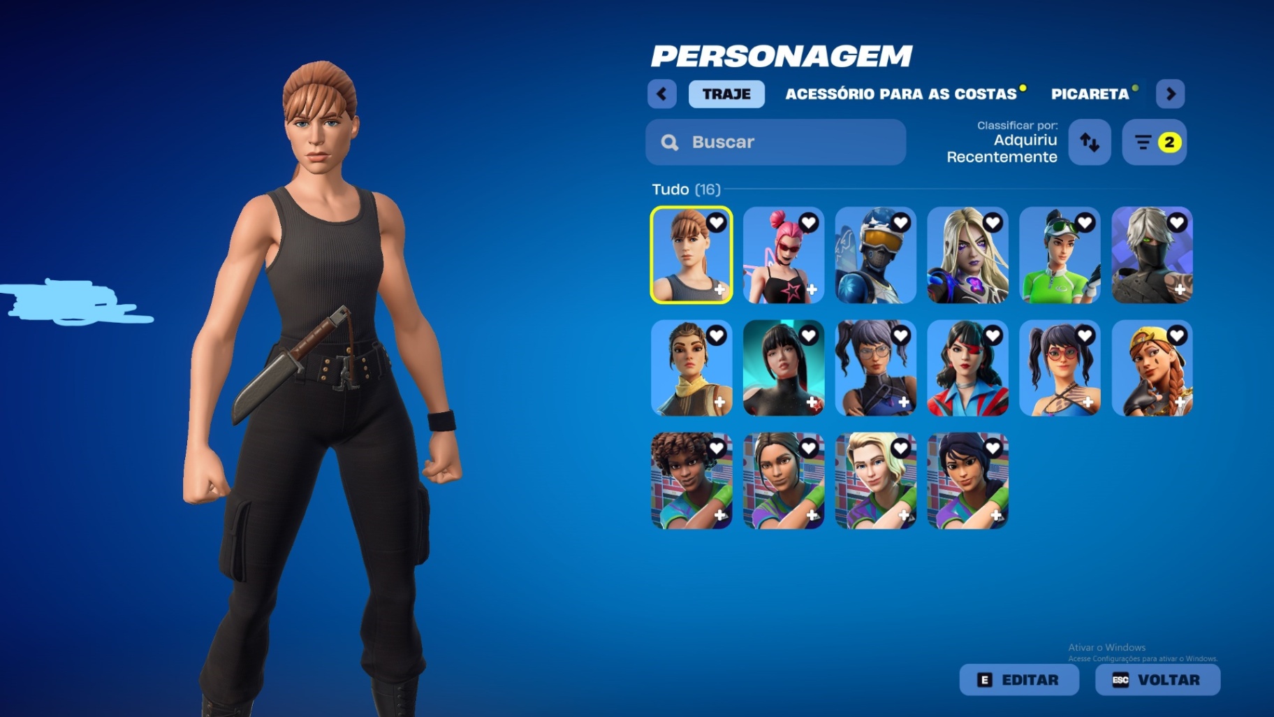 103 SKINS + 29 DE LOJA + 145 PICARETAS + FULL ACESSO + TRYHARDS