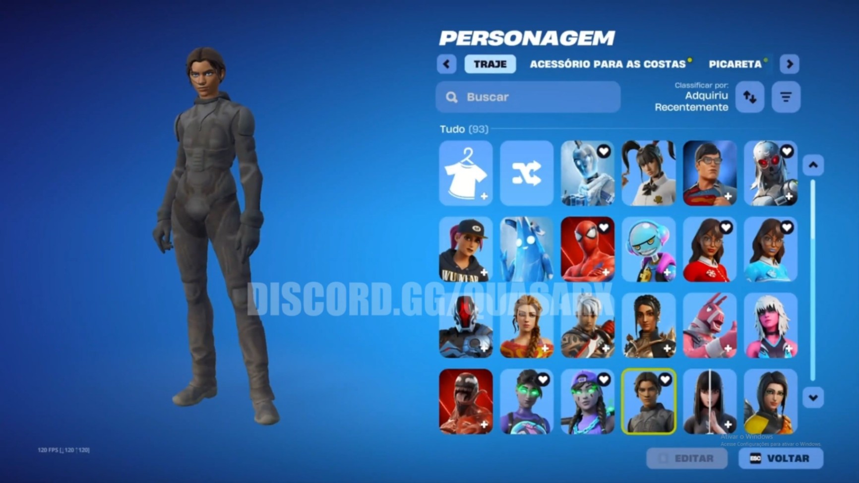 91 SKINS + 22 DE LOJA + 119 PICARETAS + NFA + INATIVA DESDE 16/04/2026