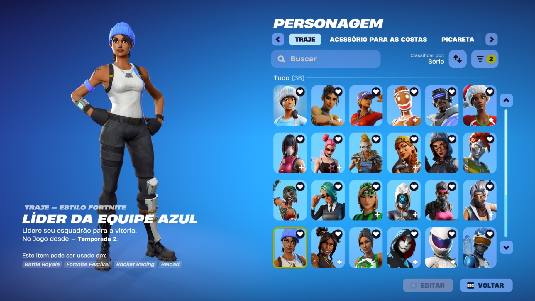 192 SKINS + 59 DE LOJA + 248 PICARETAS + FULL ACESSO + TRYHARDS