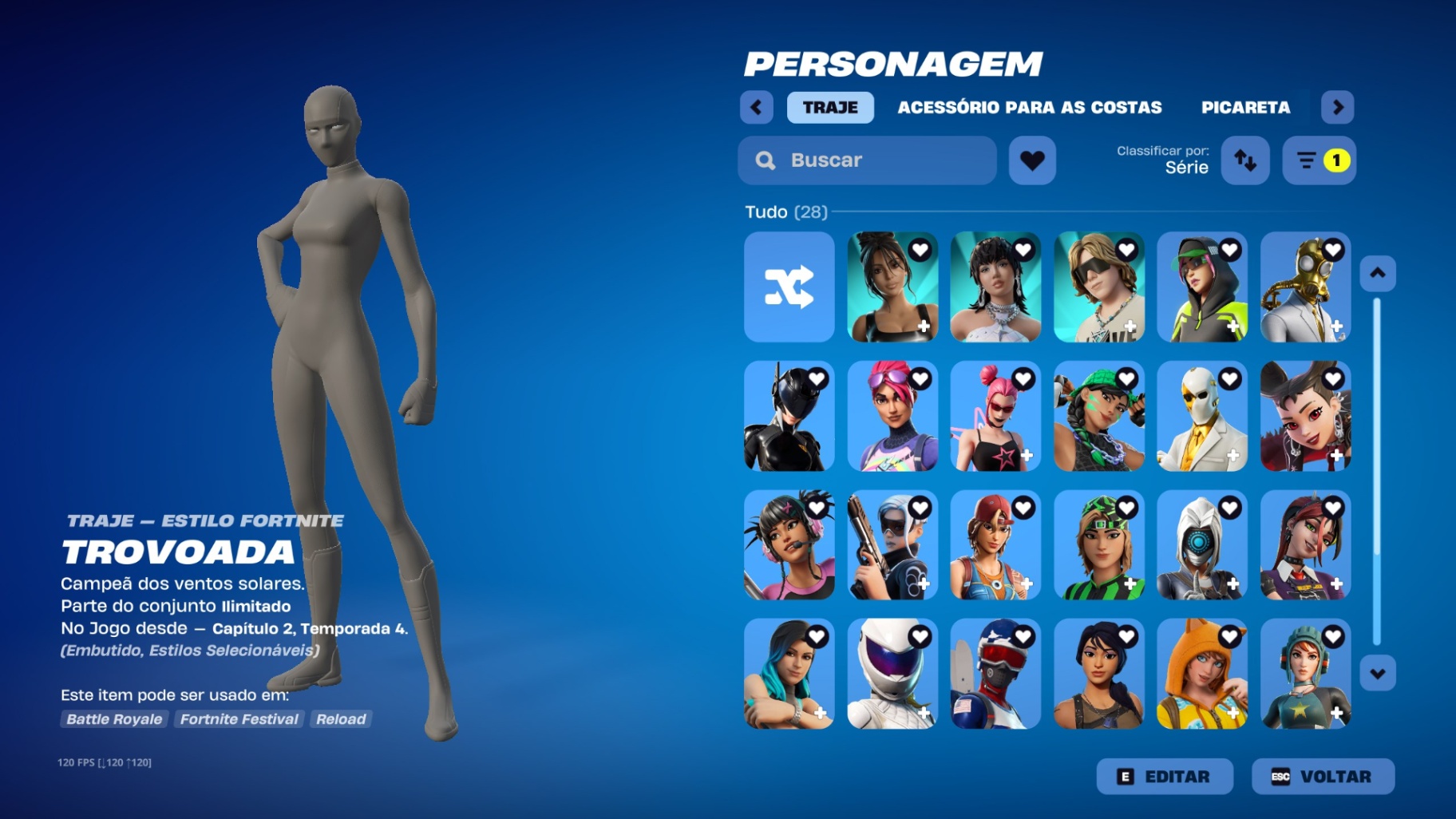 101 SKINS + 29 DE LOJA + 180 PICARETAS + FULL ACESSO