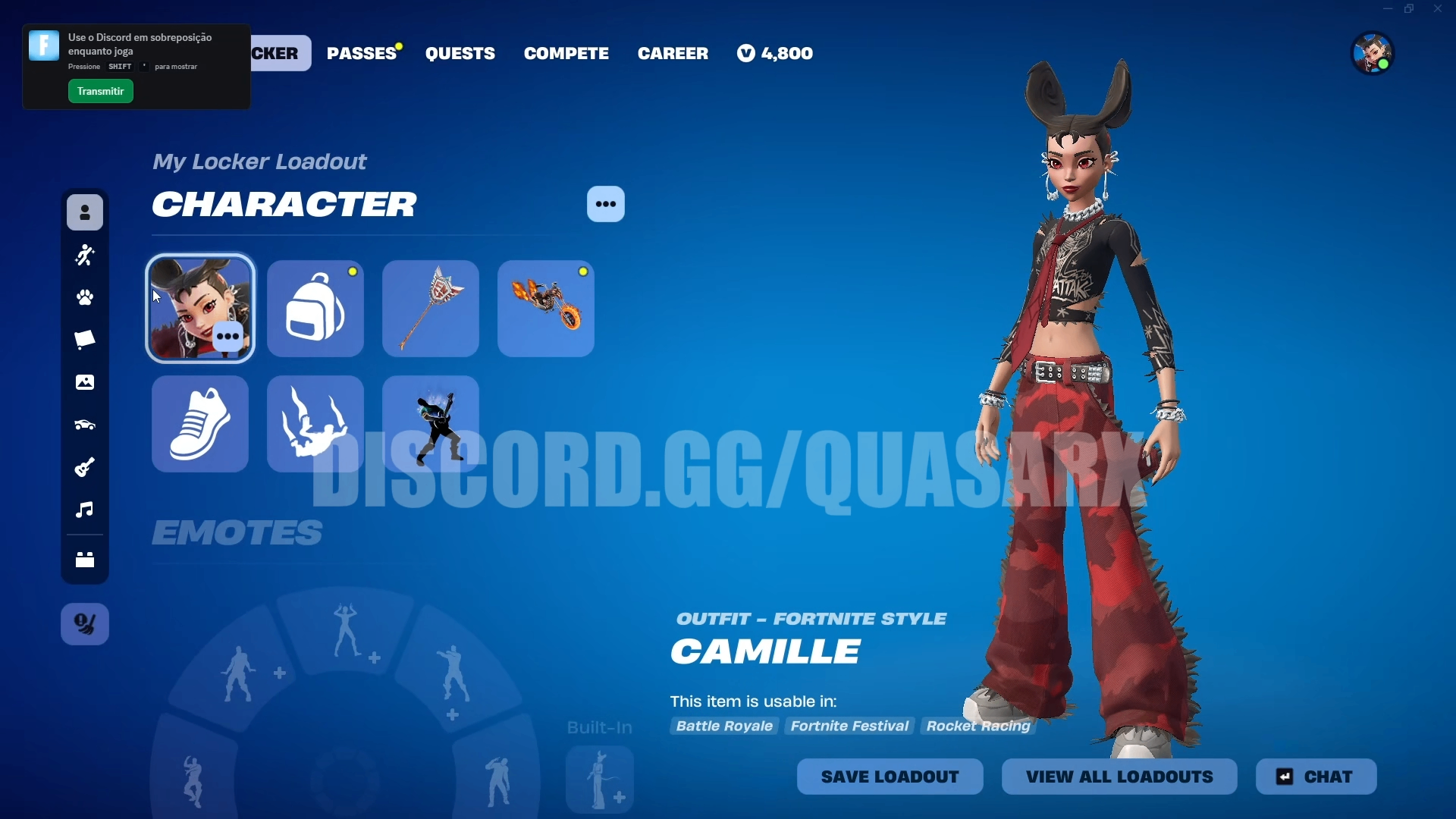 179 SKINS + 38 DE LOJA + 183 PICARETAS + NFA + INATIVA DESDE 11/12/2025 + 4800 VBUCKS