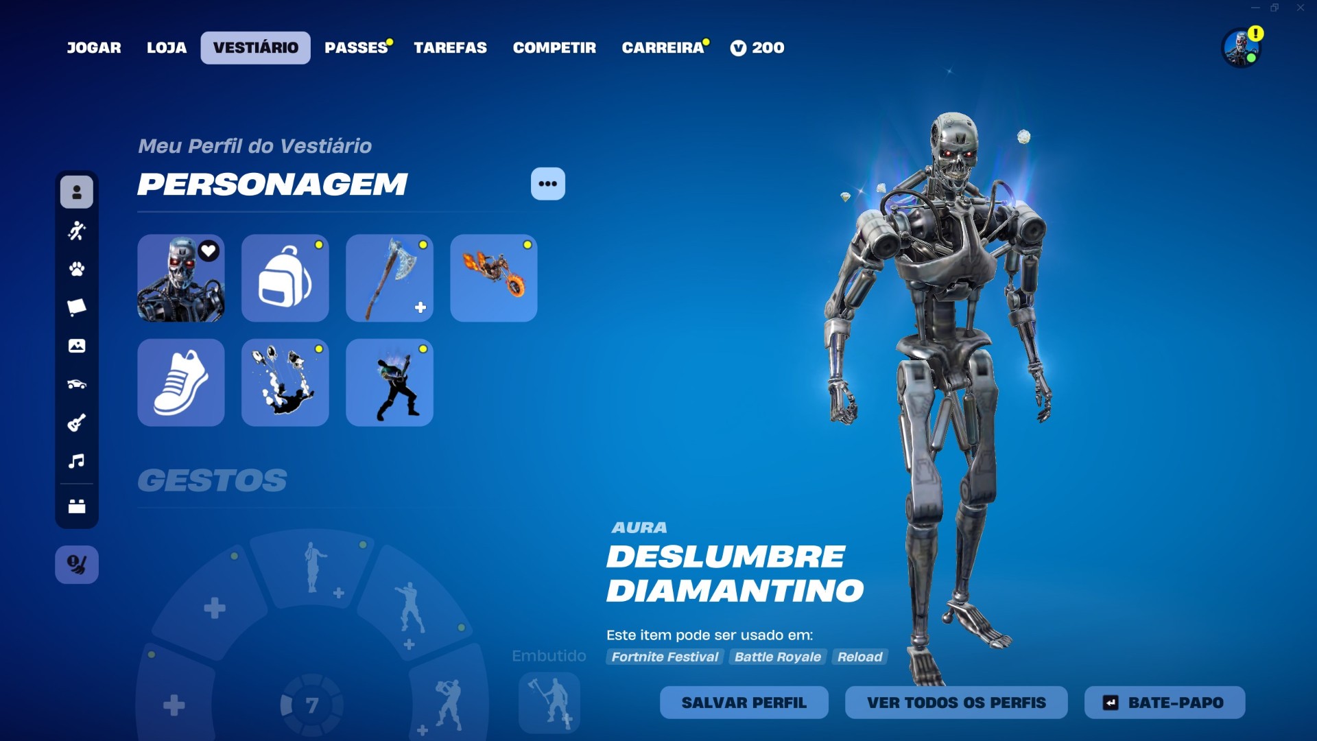 64 SKINS + LARA CROFT + KOR + 28 DE LOJA + 100 PICARETAS + NFA + INATIVA DESDE 18/07/2026