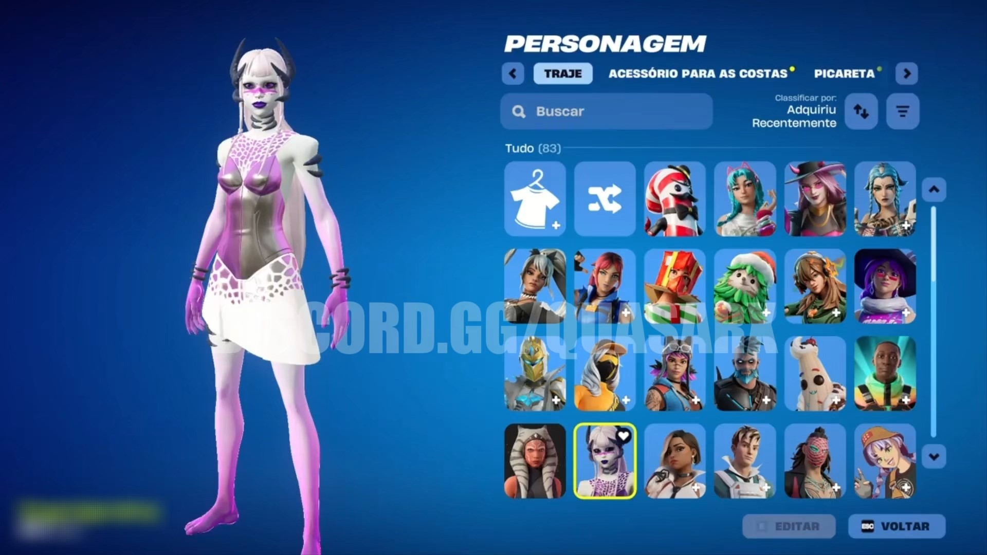 81 SKINS + 36 DE LOJA + 56 PICARETAS + NFA + INATIVA DESDE 10/10/2024