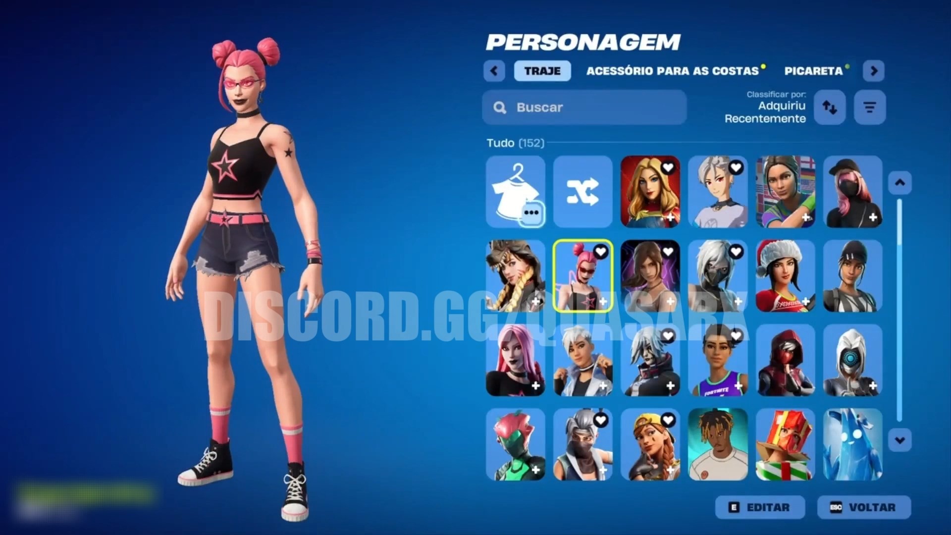 150 SKINS + 50 DE LOJA + 153 PICARETAS + NFA + INATIVA DESDE 26/02/2026