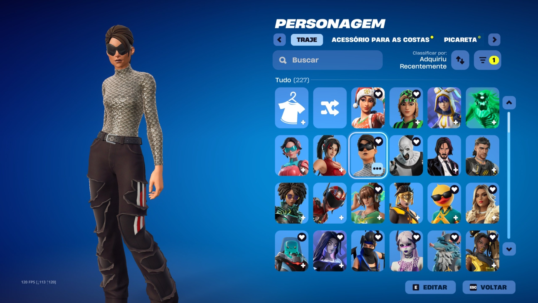 TORNEIO DESBLOQUEADO (14/14) + 225 SKINS + 58 DE LOJA + RAMIREZ + 287 PICARETAS + FULL ACESSO + HOTMAIL