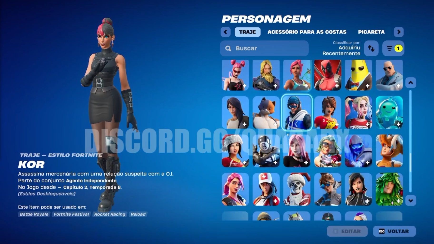 190 SKINS + JINX + OG STW + 33 DE LOJA + 217 PICARETAS + NFA + INATIVA DESDE 24/10/2026