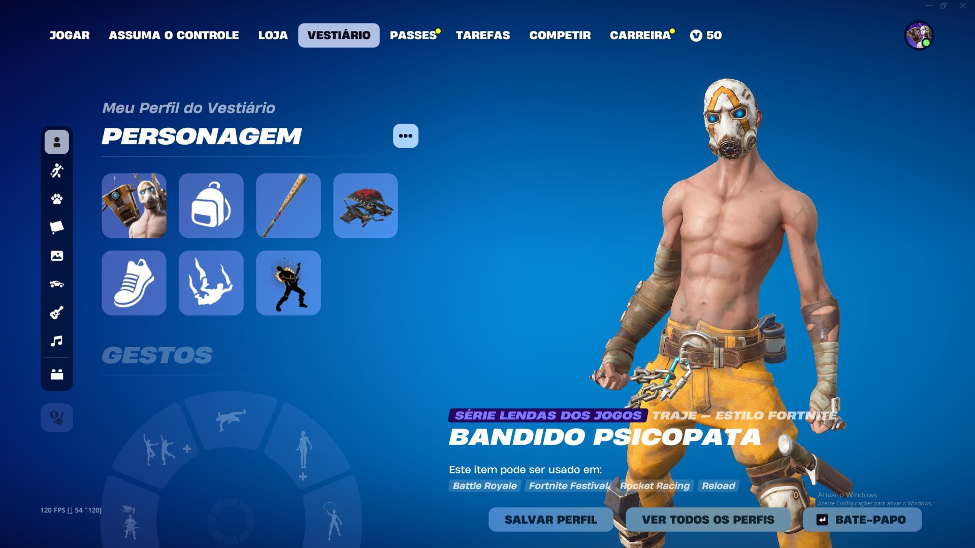 173 SKINS + 53 DE LOJA + 230 PICARETAS + NFA + INATIVA DESDE 22.06.26 (79 days ago)